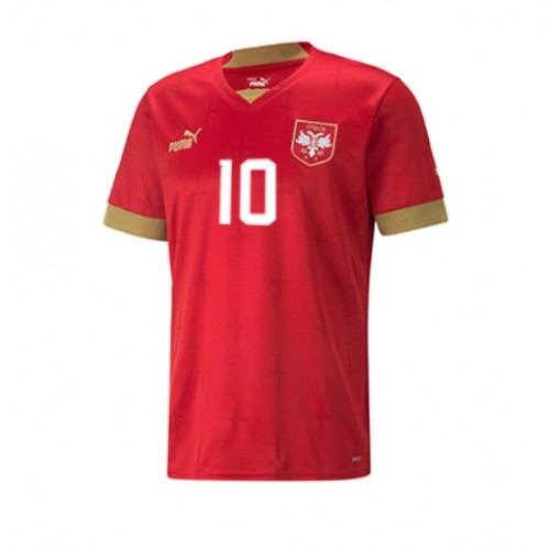 Maillot de foot Serbie Dusan Tadic #10 Domicile Monde 2022 Manches Courte